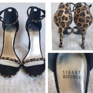 Stuart Weitzman Nudist Swarovski Crystal Heels - 7